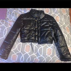 Emory Park Black cropped puffer jacket